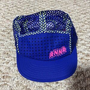 RNNR Blue & Neon Green Mesh Running Cap